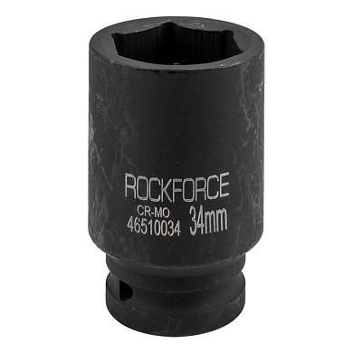 Глубокая ударная головка 34 мм. 6-гр. 3/4'' RockForce RF-46510034
