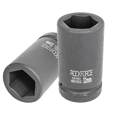 Глубокая ударная головка 32 мм. 6-гр. 1'' RockForce RF-48510032