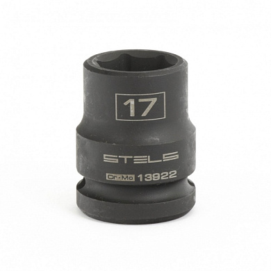Ударная головка 17 мм. 6-гр. 1/2'' STELS 13922