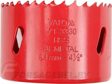 Пила кольцевая ''Bi-metal'' 35 мм. L40 мм. 5/8'', HSS M3 Yato YT-3315