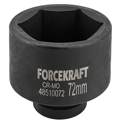 Головка ударная глубокая 1'', 72 мм, 6-гр ForceKraft FK-48510072