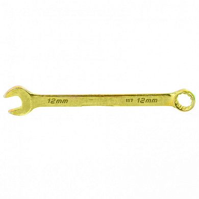 Комбинированный ключ желтый цинк 12 мм. СИБРТЕХ 14978