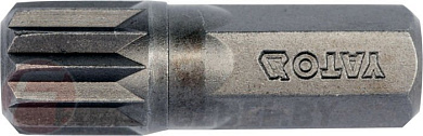 Бита Spline M10x30 мм, 1/4'', 8 шт. AISI S2 Yato YT-78193