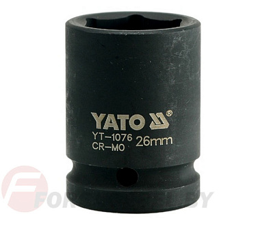 Ударная торцевая головка 6-гр. 3/4'' 26 мм. L50 мм. Yato YT-1076