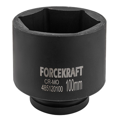 Головка ударная глубокая 1'', 100 мм, 6-гр ForceKraft FK-485120100