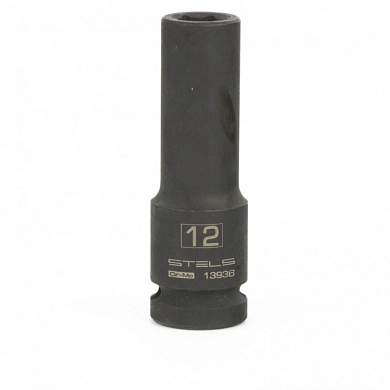 Глубокая ударная головка 12 мм. 6-гр. 1/2'' STELS 13936