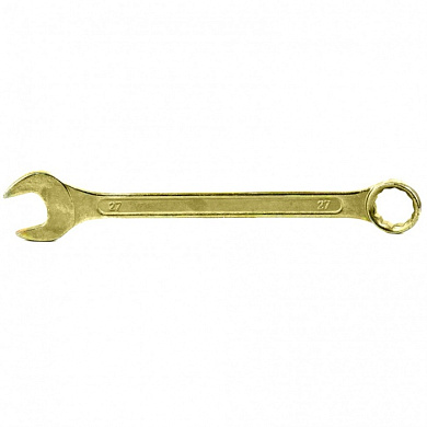 Комбинированный ключ желтый цинк 27 мм. СИБРТЕХ 14987