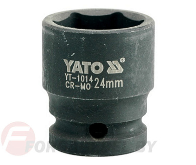 Ударная торцевая головка 6-гр. 1/2'' 24 мм. L43 мм. Yato YT-1014