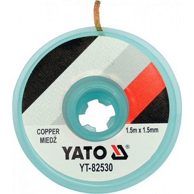 Лента медная плетеная для удаления припоя 1,5мм х 1,5м Yato YT-82530
